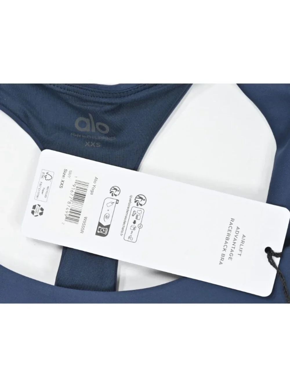 ALO Yoga Airlift Advantage Racerback Bra W9555R in Navy
